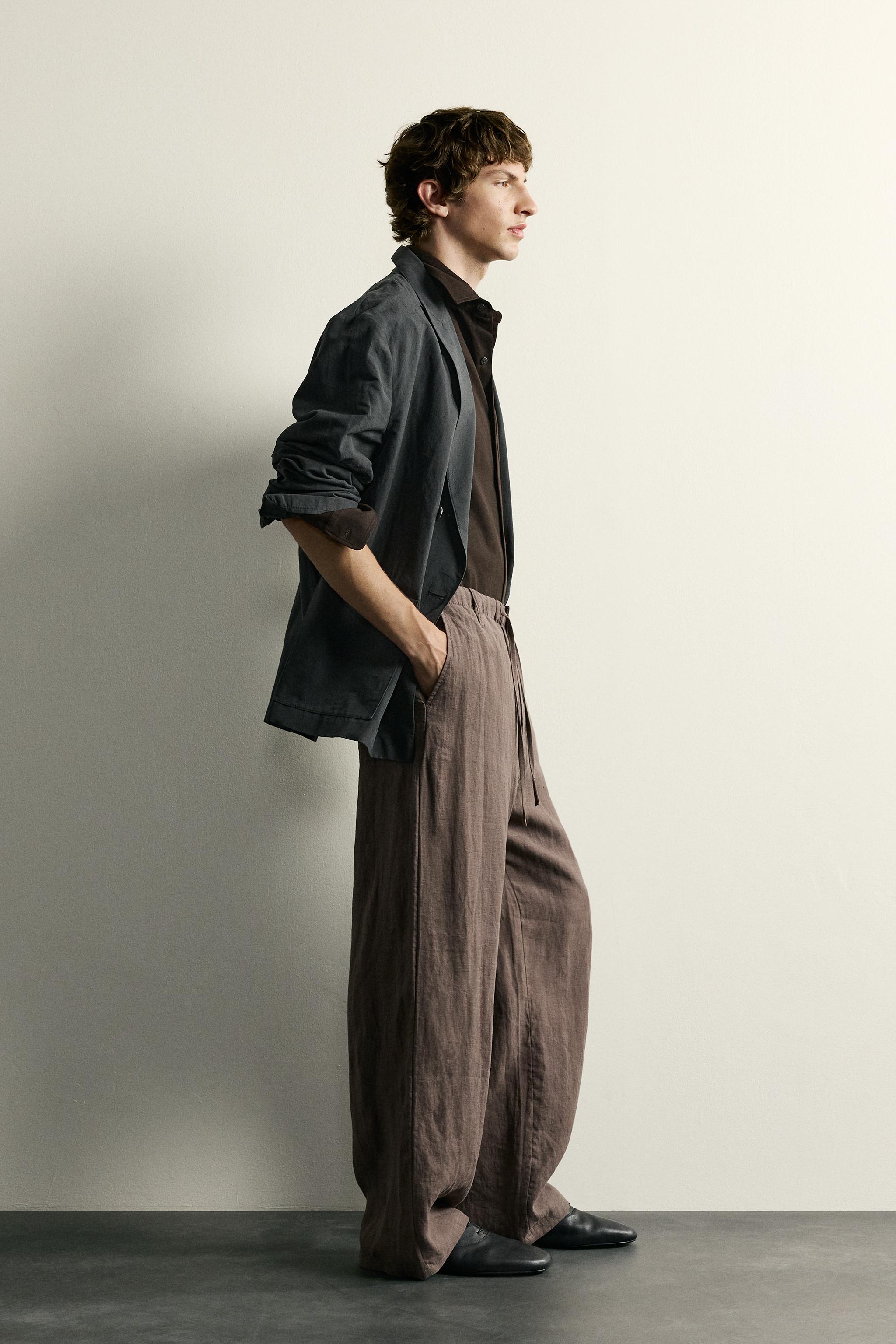 100% LINEN RELAXED FIT PANTS